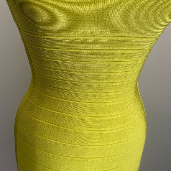 Neon Yellow Bandage Bodycon Dress - Picture 4 of 10